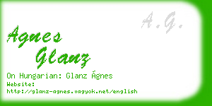 agnes glanz business card